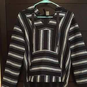 H&M Striped Poncho